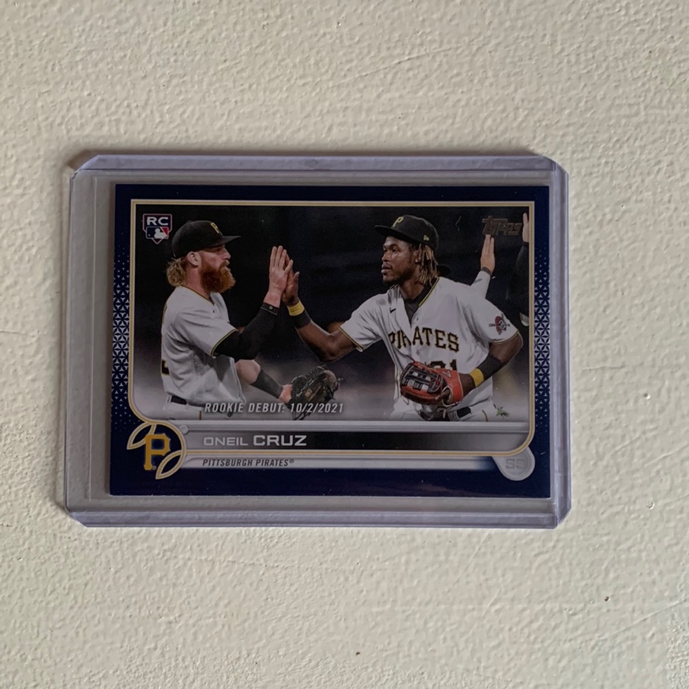 O’Neil Cruz rookie card Blue Parallels